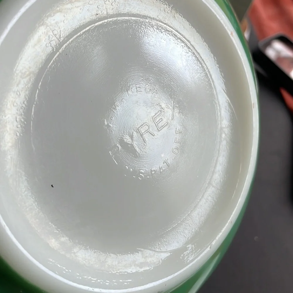 Vintage Pyrex Set 3 Primary Color Nesting Glass Mixing Bowls